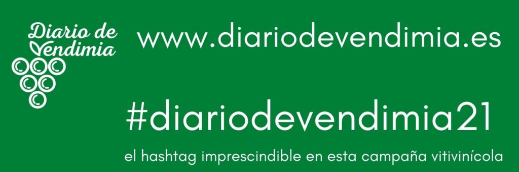 Banner de diario de vendimia, con el hashtag #diariodevendimia21